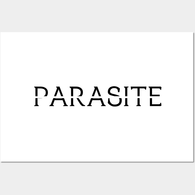 Parasite - Korean Movie (White ver.) (original design) Wall Art by The Korean Rage